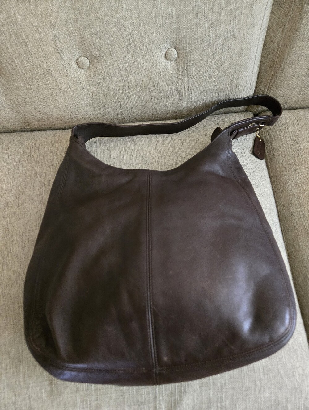 Coach 4177 Flatiron Mahogany Brown Hobo Bag Purse Vintage Leather Distressed - Picture 8 of 16
